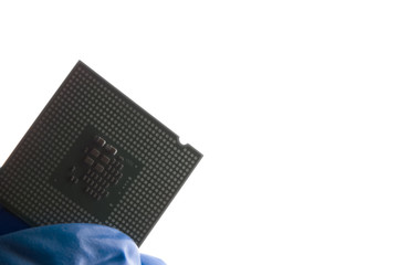 processor chip isolated on white