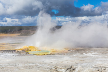 Clepsydra Geyser, Yellowstone National Park, Wyoming, United States