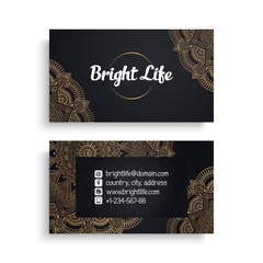 Business Card. Vintage decorative elements