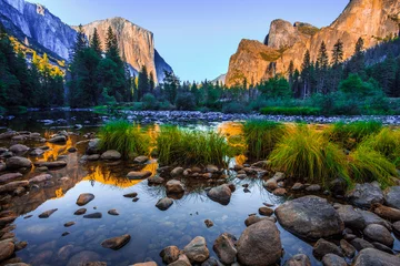 Zelfklevend Fotobehang Twilight on Valley View, Yosemite National Park, California  © Stephen