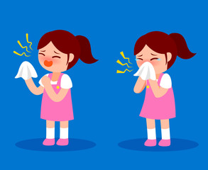 sneeze little girl