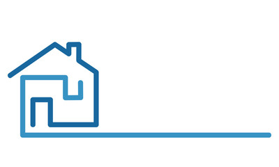 Real Estate Logo, house on white, stock vector illustration