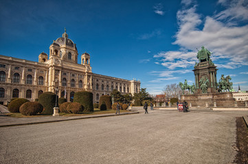 Fototapeta na wymiar exterior of the museum of Natural History of Vienna