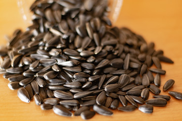 Black sunflower seeds.