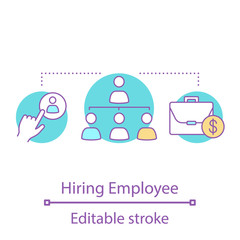 Hiring employee concept icon