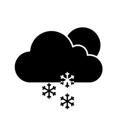 Scattered snow glyph icon
