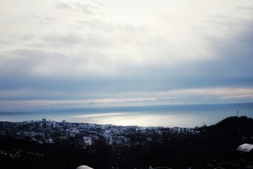 winter black sea in Sochi