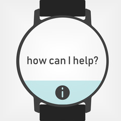 Simple smart watch mock up. Vector illustration.