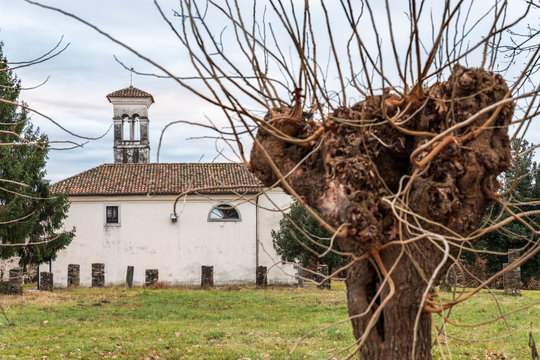 Castle of Cassacco in winter