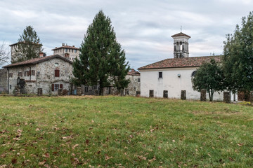 Fototapeta premium Castle of Cassacco in winter