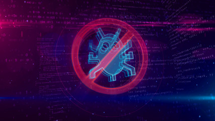 Cyber security and antivirus concept 3D illustration