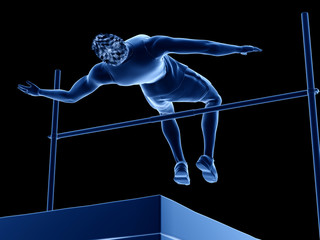 Obraz premium 3d rendered medically accurate illustration of a high jumper