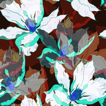 Beautiful seamless floral pattern background.