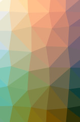 Illustration of abstract Orange vertical low poly background. Beautiful polygon design pattern.