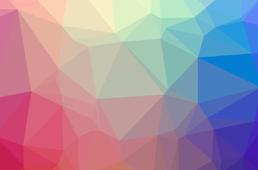 Illustration of abstract Blue, Green, Yellow And Red horizontal low poly background. Beautiful polygon design pattern.