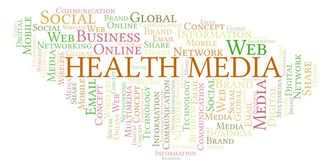Fototapeta premium Health Media word cloud.
