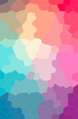 Illustration of abstract Blue, Green, Yellow And Red Middle Size Hexagon Vertical background.