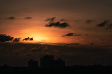 Colours of sunset clouds 