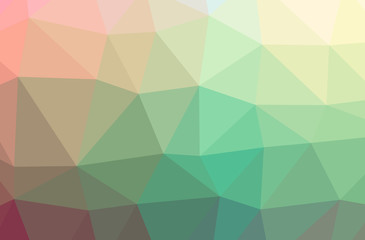 Illustration of abstract Green horizontal low poly background. Beautiful polygon design pattern.