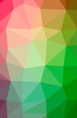 Illustration of beautiful green low poly background.