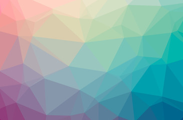 Illustration of abstract Blue And Green horizontal low poly background. Beautiful polygon design pattern.