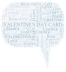 Valentine's Day Card word cloud.