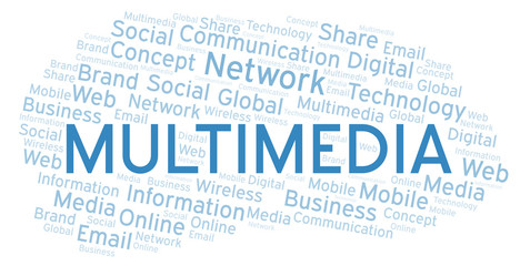 Fototapeta premium Multimedia word cloud.
