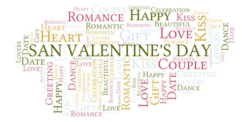Fototapeta premium San Valentine's Day word cloud.