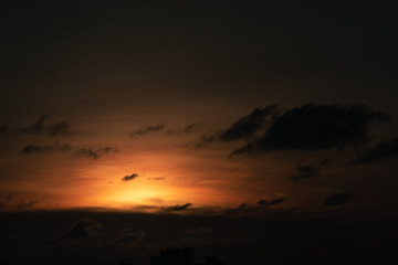 Colours of sunset clouds 