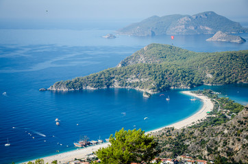 Fototapeta premium view of the island in mediterranean sea (oludenise)