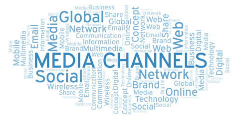 Media Channels word cloud.