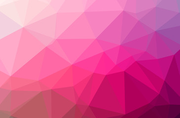Illustration of abstract Pink horizontal low poly background. Beautiful polygon design pattern.