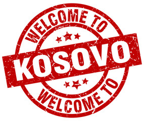 welcome to Kosovo red stamp