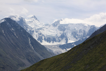 View of Mt Belukha Katunsky Ridge, Altai Mountains, Russia