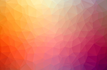 Fototapeta premium Illustration of abstract Orange, Pink, Purple, Red, Yellow horizontal low poly background. Beautiful polygon design pattern.