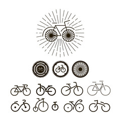  bike logo set vector sport