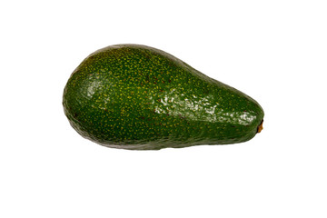 Whole avocado isolated on white background