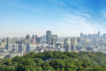 Fototapeta na wymiar Modern City Panorama in Hangzhou, China