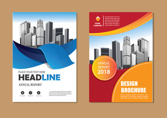 Brochure design, cover modern layout, annual report, poster, flyer in A4 with colorful triangles, geometric shapes for tech, science, market with light background