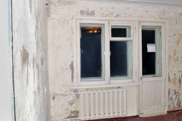 initial preparation of the premises for finishing works. plastered walls. Painting works