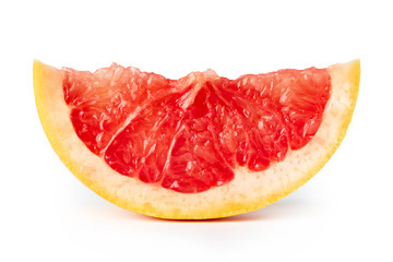 Fresh raw grapefruit (citrus x paradisi) isolated on white background