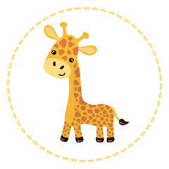 Giraffe cute vector character