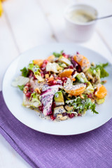 Salad with  tangerines