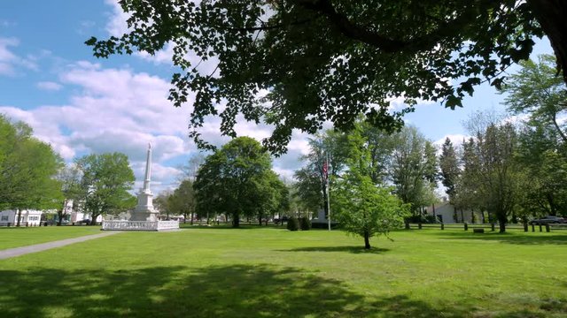 Town green in small New England community