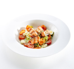 Caesar Salad with Grilled Salmon