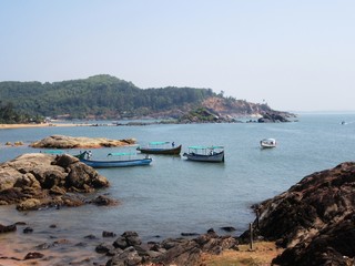 Der Om Beach, ein wunderbarer Strand in dern Nähe von Gokarna / Karnataka in Südindien