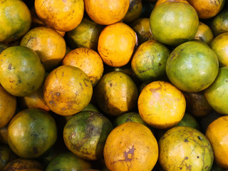 Oranges on market stall