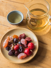 Chinese tea with fruit preserve