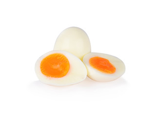 boiled egg isolated on white background