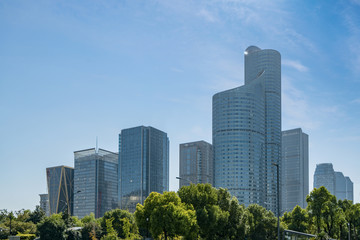 Fototapeta premium Modern urban architecture in Qianjiang New Town, China, Hangzhou